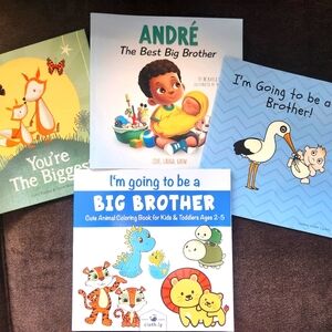 4 Big Brother Books and Coloring Book